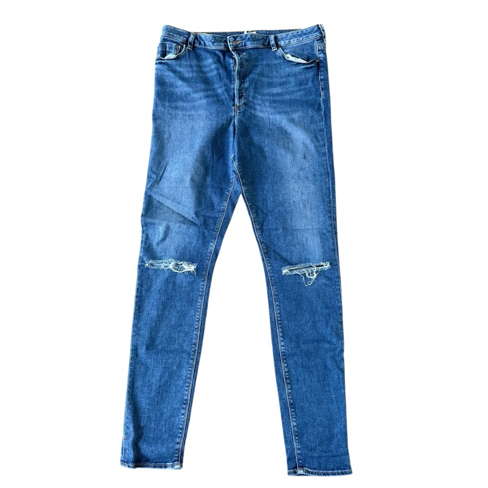 ASOS Distressed Blue Skinny Jeans